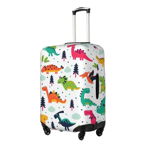 Colorful Dinosaurs1 Print Luggage Suitcase Cover Protector Luggage Washable Covers With Concealed Zipper2
