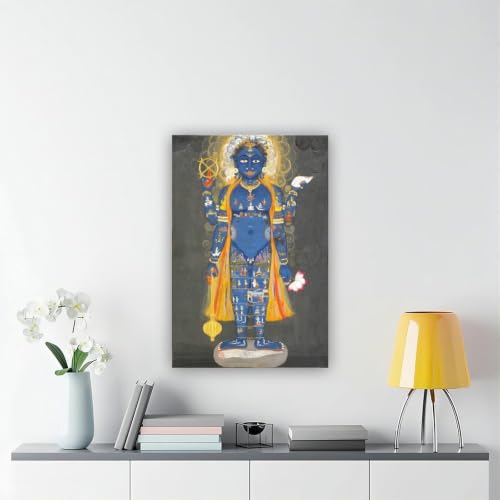 Vishnuvarupa Jaipur toile murale d'art indien d'exception