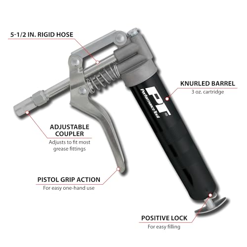 Image of Performance Tool W54200 Heavy Duty Mini Grease Gun With Grease Gun Coupler and Extension Rigid Pipe