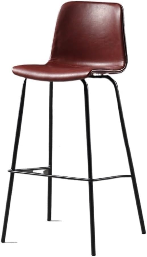 Tabouret en fer rouge XJBTBA avec dossier pour un aménagement intérieur raffiné