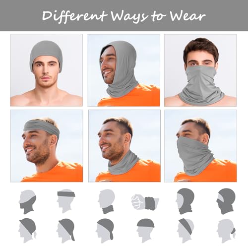 Image of Geyoga 6 /9 Pcs Summer UV Protection Cooling Neck Gaiter Scarf Face Clothing Neck Gaiter Mask Sunscreen Breathable Bandana
