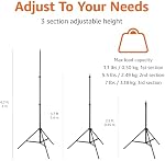 Amazon Basics Aluminum Light Photography Tripod Stand with Case - Pack of 2, 2.8 - 6.7 Feet, Black