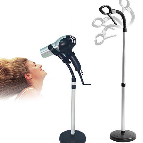 Adjustable Hair Dryer Holder, Stainless Steel Stand Holder Suction Cup And Length For Adjustable Tube Stick