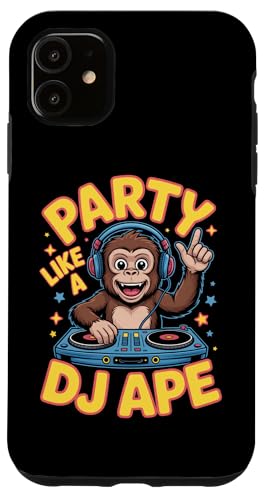 PARTY LIKE A DJ APE サル DJ クラブ パーティー ミュージック フェス スマホケース iPhone 11 用