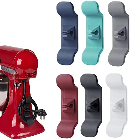 6PCS Cord Organizer for Appliances,Sticky and Sturdy Cord Wrapper,Kitchen Appliance Cord Organizer Stick On Mixer, Blender, Coffee Maker, Pressure Cooker and Air Fryer