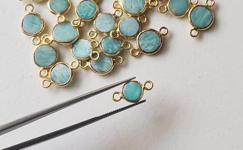 Connecteurs breloques amazonite anti-ternissement en argent 925 - 4