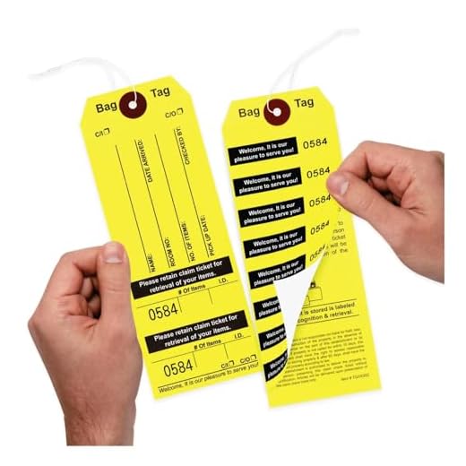 Can i get luggage labels at the airport Organizational Yellow Bag Claim Check Tags