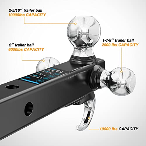Image of Nilight Shackle Hitch Receiver 2Inch 45000 LBs Breaking Strength 3 /4 inch D Ring w /Trailer Pin Heavy Duty Solid Recovery Towing Kit for Trucks Jeeps Off Road