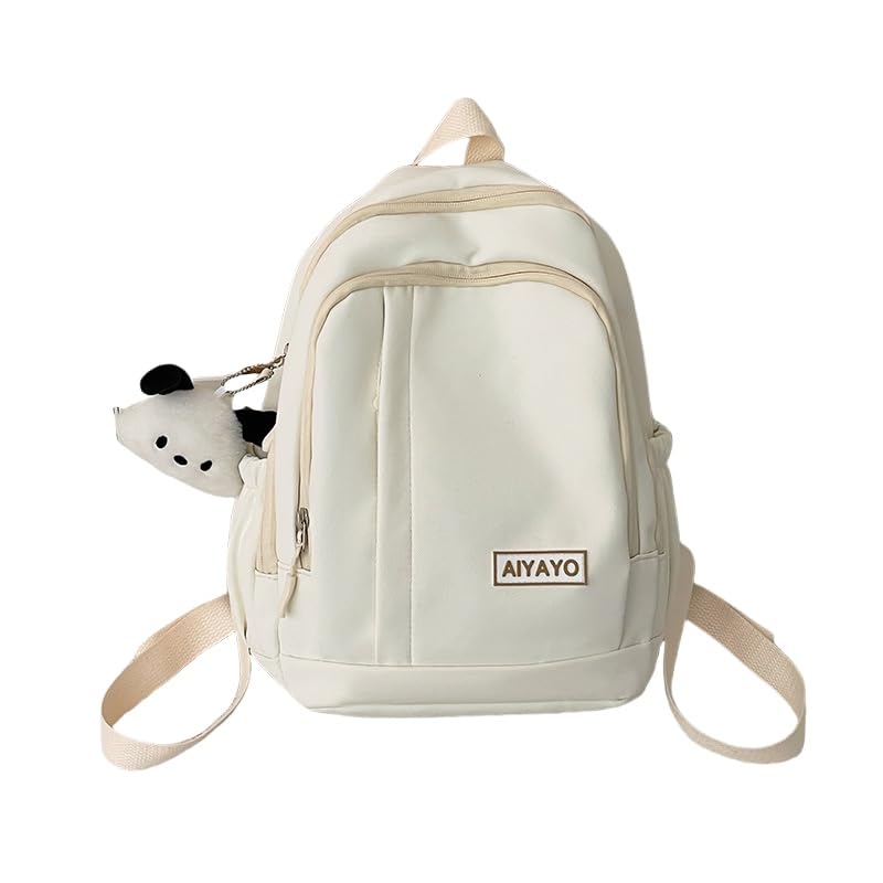 Mochila pequeña de color sólido y mini mochila estética para estudiantes universitarias