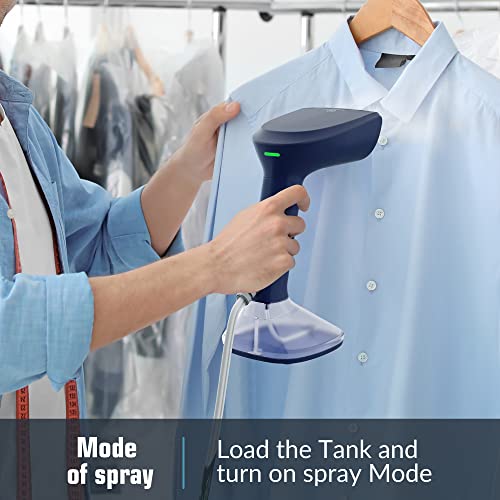 Steamer For Clothes Handheld Garment Fabric Wrinkles Remover, 2 Modes Of Wet And Dry Ironing,30-Second Fast Heat-Up, Large Detachable Water Tank With Heat-Resistant Gloves #TOP5