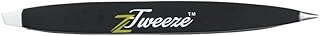 Slant and Dual Ended Point Tips Tweezers Precision Crafted for Eyebrows Ingrown Hair two in one Tweezers for Ease of use Z-Tweeze PATENTED by DreamCut