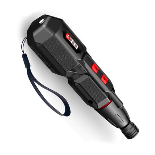 Destornillador eléctrico manual de doble modo de 1600 mAh, batería tipo C, carga de 10 Nm, par de torsión para manualidades automotrices, destornillador USB C con luz LED