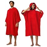 Winthome Changing Bath Robe, Surf Poncho Towel with hooded (M, Flame Red)