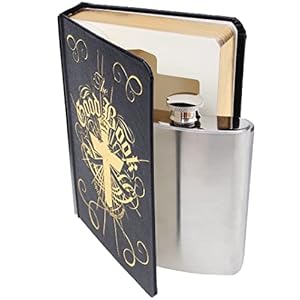 Suck UK Stainless Steel 4 Oz Hip Flask Hip Flask In A Book Hidden Flasks For Liquor To Smuggle Your Booze Groomsmen…