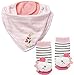 Fehn "Sweetheart Collection Chaussettes hochet bébé + Bandana bébé