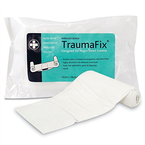 Reliance Medical Traumafix Sterile Dressing Pad High Absorbency Ideal for Trauma Care and Major Bleed Trauma Single Unit 18 x 10 cm