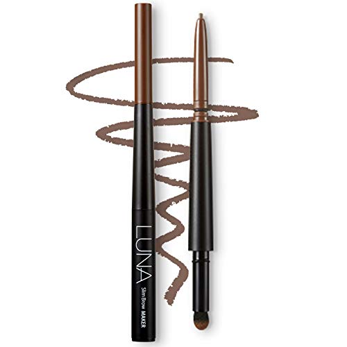 AEKYUNG LUNA Slim Brow Maker Defining Longlasting Eyebrow Pencil and Powder, Natural Brown-1.5 Mocha Brown AEKYUNG LUNA Slim Brow Maker Defining Longlasting Eyebrow Pencil and Powder, Natural Brown-1.5 Mocha Brown