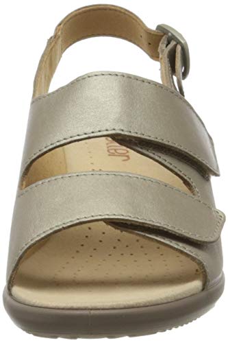 Hotter Easy Extra Wide, Sandali Donna, Nichel