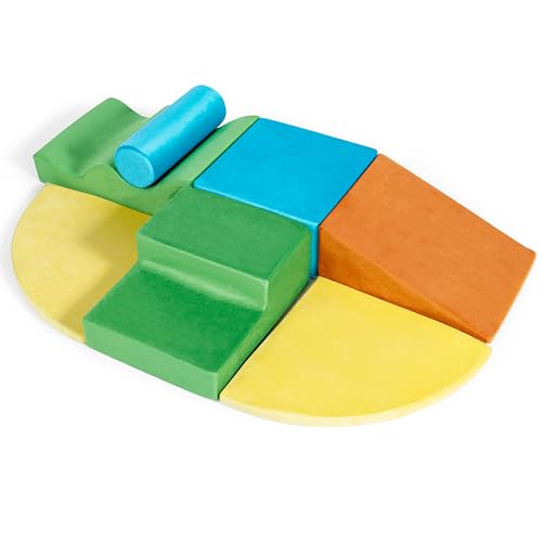 Image of Foam Climbing Blocks for Toddlers – Soft Play Climbing for Toddlers – 7 Piece Toddler Climbing Blocks for Active Play, Motor Skills & Sensory Development