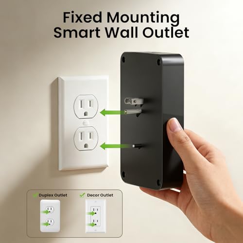 Image of GHome Smart Power Strip, 1800W /15A High Power Devices Support Surge Protector Extension Cord, 9 in 1 Smart Plugs that Works with Alexa Google Home, 2.4 GHz WiFi Wall Outlet Extender, No Hub Needed