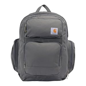 Carhartt Force Pro Backpack with 17-inch Laptop Sleeve and Portable Charger Compartment, Grey, One Size