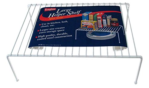 Grayline 40110, Large Kitchen Helper Shelf, White (2-Pack)