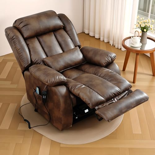 Image of Infinite Position Lay Flat Power Lift Recliner Chair for Elderly, Ochre