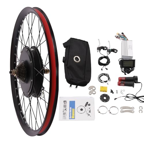 Kit de conversión de bicicleta eléctrica de 29' con motor de 9 velocidades, rueda trasera de 72 V y 2000 W, para adultos, cuadro de aleación de aluminio, motor sin escobillas y sin dientes, y pantalla