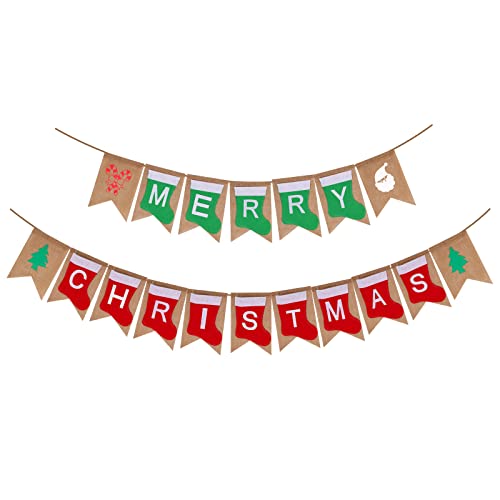 Weihnachten Banner Frohe Weihnachten Dekorationen Merry Christmas Banner Hänge Dekoration Weihnachts Dekoration Party Weihnachtsdeko (Christmas) Cover