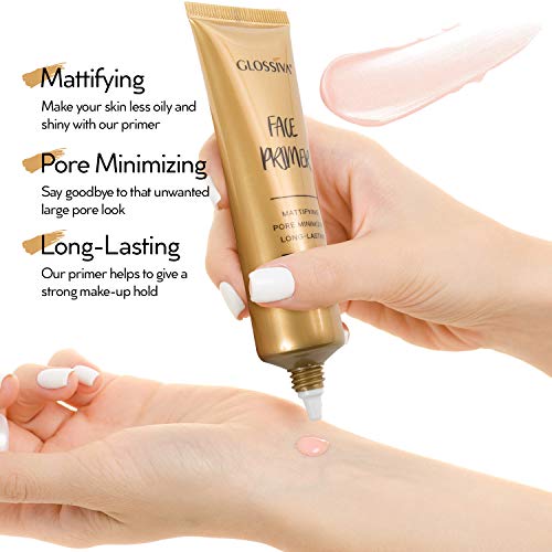 Glossiva Face Primer Matte - Big Pores Perfect Cover, Skin Flawless and Glowing, Long Lasting Makeup's Staying- Nourishes & Moisturizes, Suitable for All Skin Types 35ml