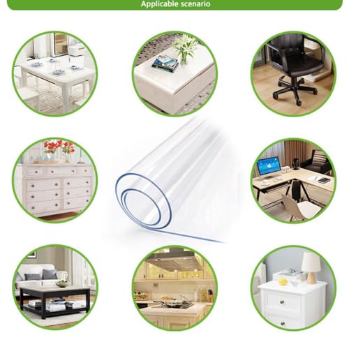 Alfombrilla de PVC transparente 70x180cm impermeable antideslizante 5
