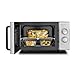 CASO MG 25 Ecosytle Ceramic - Microondas 2 em 1 sem plataforma giratória com grill de 1000 W, capacidade de 25 L, temporizador até 30 minutos, grande - prateado