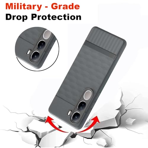 Image of Shockproof Case for Vivo Y300 5G / V40 Lite 5G | Full Camera Protection | TPU Flexible Back Cover for Vivo Y300 5G / V40 Lite 5G (Graphite Grey)