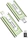 AUAMOZ 512GB Mini Dual Interface Flash Drive, Portable Memory Stick Compatible with iPhone 17/16/15/14/13/12/11, iPad, Android & PC, Easy to Save Photos, Videos & Files (1 Pack-Sage Green)