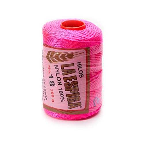 Image of Espiga No.18-100% Nylon Omega String Cord for Knitting and Crochet - 87 Neon Pink