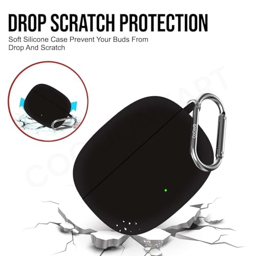 Image of Soft Silicone Case Cover for OnePlus Nord Buds 4 Pro with Hygiene Kit (Black)