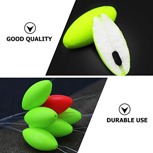 10 Pcs Pequenos Acessórios De Pesca Flutuador De Pesca De Fluorescência Flutuador De Borracha Para P