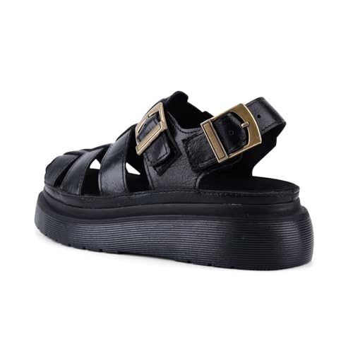 Image of Platform Sandals for Women Chunky Ankle Buckle Casual Open Toe Comfortable Flower Decoration Fisherman Sandals