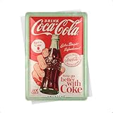 nueva publicidad de coca cola 2019 PRÁCTICO Y COLORIDO: tarjeta de felicitación sólida en formato DIN A6 ideal para decoración, vale regalo o tarjeta de cumpleaños gracias al gofrado de los bordes y a la curvatura