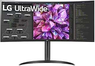 LG UltraWide QHD 34-Inch Curved Computer Monitor 34WQ73A-B, IPS with HDR 10 Compatibility, Built-In KVM, and USB Type-C, Black