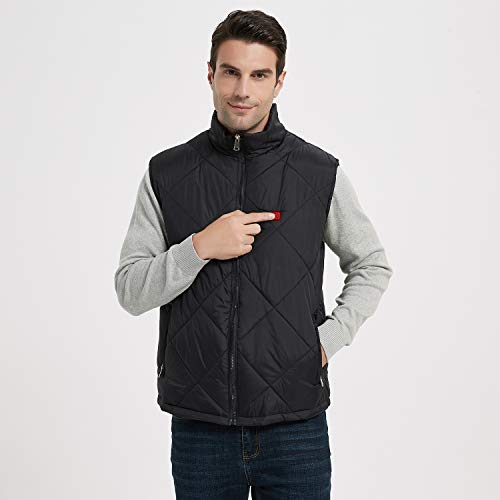 Women's Heated Vest Stand Collar Quilted Zip Lightweight Waistcoat USB Electric Rechargeable