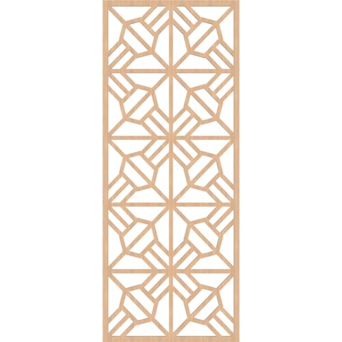 Image of 19 3 /8 inchW x 49 3 /8 inchH x 1 /4 inchT Auburn Decorative Fretwork Wood Wall Panels, Hickory