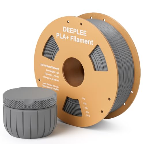 Image of PLA+ 1.75mm 3D Printer Filament, PLA Plus with Dimensional Accuracy + /- 0.02mm, Higher Strength and Toughness, Neatly Wound, No Clogging, Fits for Most FDM 3D Printers, 1KG Space Gray