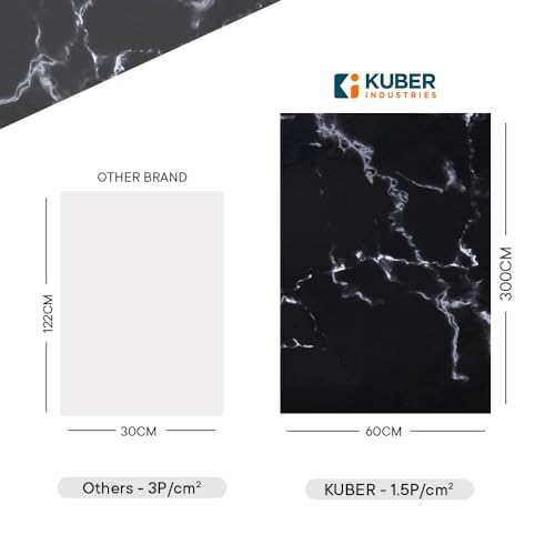 Image of Kuber Industries Marble Design Wall sticker for Walls | Marble Pattern | Easy to Peel, Stick & Remove DIY Wallpaper | Suitable on All Walls | Pack of 2 Rolls,60 cm x 300 cm