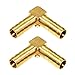 Joyway 2Pcs 3/8" 10mm Hose ID/Hose Barb 90 Degree L Right Angle Elbow Barbed Brass Fitting