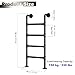 YYOBK 4.8FT Wall Mounted Metal Step Ladder for Home Loft, Attic, Basement, Deck, RV - Loads 330lbs