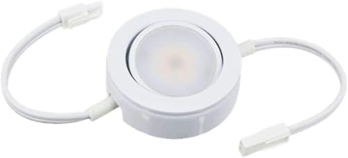 American Lighting MVP-1-30-WH-B Alambres de plomocola y tornillos de montaje individuales de 6 pulgadas, LED giratorio regulable, enlazable, listado