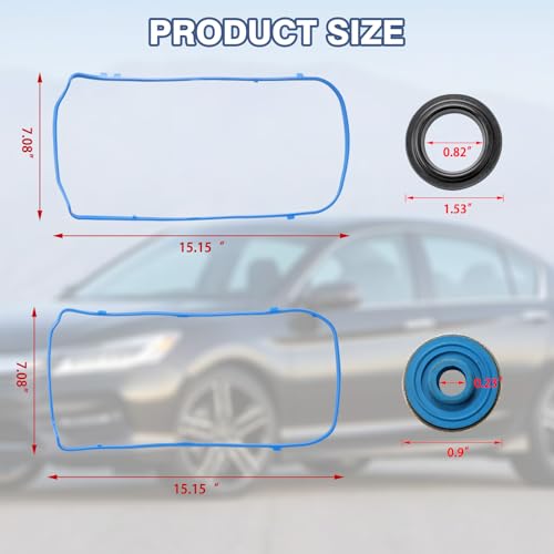 Image of Valve Cover Gasket Set Compatible with Honda Acura Vehicle 2008-2017 Accord Odyssey Crosstour Pilot Ridgeline 3.5L MDX RDX RL TL TSX ZDX 3.5L 3.7L, Replace#VS50773R