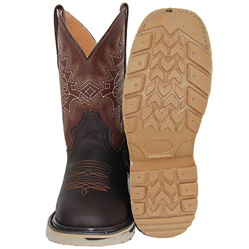 Men’s Leather Square Toe Western Work Boot2