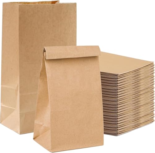 50x Kraftpapiertüten - EXTRA STARK - nachhaltige braune Beutel 20 x 13 cm - Kraftpapierbeutel als DIY Adventskalender - Ostern & Weihnachten & Advent - zum befüllen